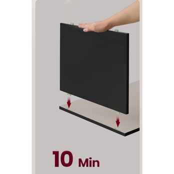 Noční stolek SLEEKLY černá/cappuccino 3