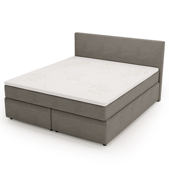 Postel s matrací a topperem SLEEP NEW šedá, 180x200 cm 1