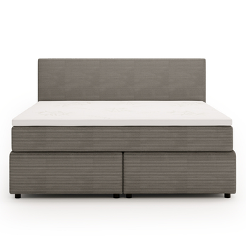 Postel s matrací a topperem SLEEP NEW šedá, 180x200 cm 2
