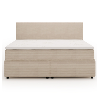 Postel s matrací a topperem SLEEP NEW béžová, 180x200 cm 2