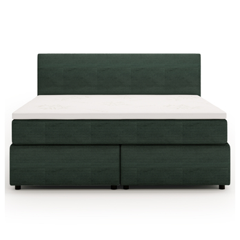 Postel s matrací a topperem SLEEP NEW tmavě zelená, 180x200 cm 2