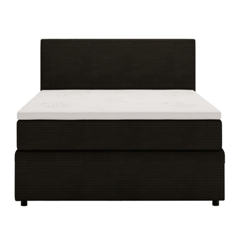 Postel s matrací a topperem SLEEP NEW černá, 140x200 cm 1