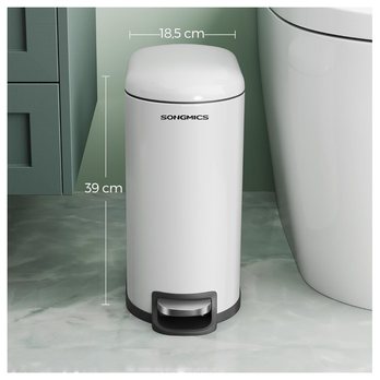 Odpadkový koš SLIM bílá, 10 l 3