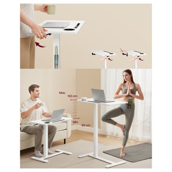 Mobilní pracovní stůl SLOT bílá 2