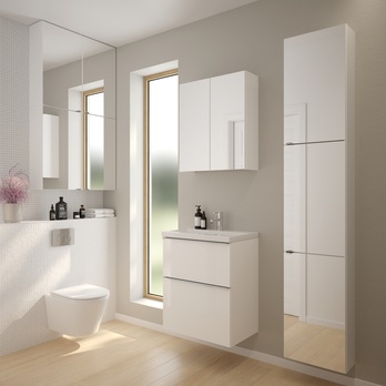 Skříňka pod umyvadlo SMART 60 bílá vysoký lesk 1