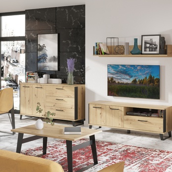 Konferenční stolek SOFT LT15 dub artisan/černá 1