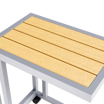 Přístavný stolek SOLED stříbrná/přírodní 3