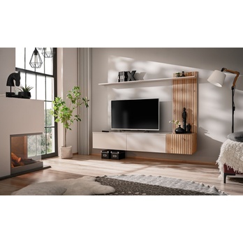Obývací stěna  SOLO dub artisan/kašmírová 1