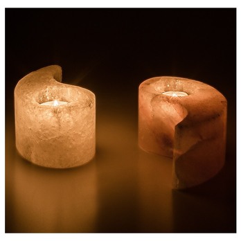 Solná lampa SOLUNA oranžová/bílá 2