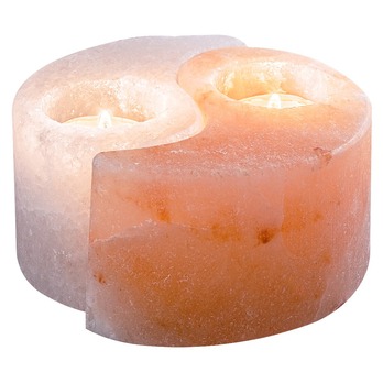 Solná lampa SOLUNA oranžová/bílá 3