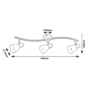 Bodové svítidlo SOMA 3 černá/bílá 5