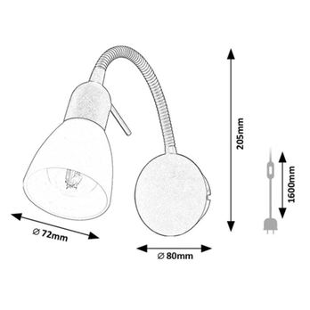 Nástěnné svítidlo SOMA černá/bílá 6