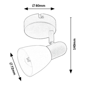 Bodové svítidlo SOMA černá/bílá 5