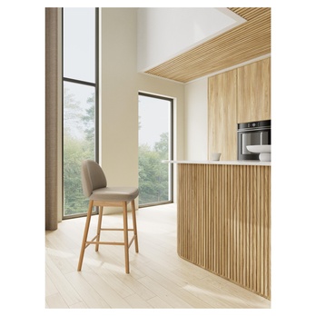 Barová židle SOPHIA béžová/matný dub 9