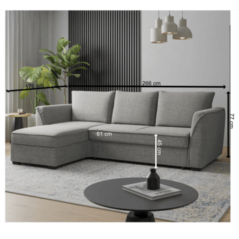 Sedací souprava SORA R 160 levá, šedá 1
