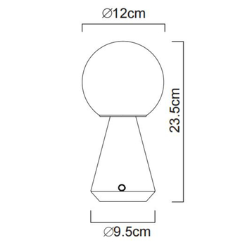 Venkovní stolní lampa SORA bílá 9