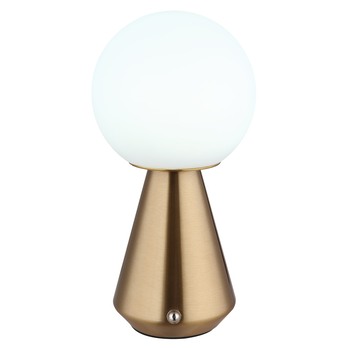 Venkovní stolní lampa SORA měděná/bílá 3