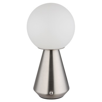 Venkovní stolní lampa SORA stříbrná/bílá 5