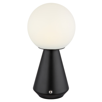 Venkovní stolní lampa SORA černá/bílá 4