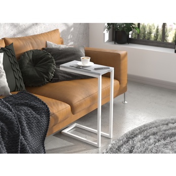 Přístavný stolek SPARK bílá/beton 1