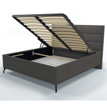 Postel s roštem SPECTRAL 1 tmavě šedá, 160x200 cm 2