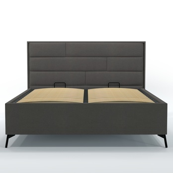 Postel s roštem SPECTRAL 1 tmavě šedá, 140x200 cm 3