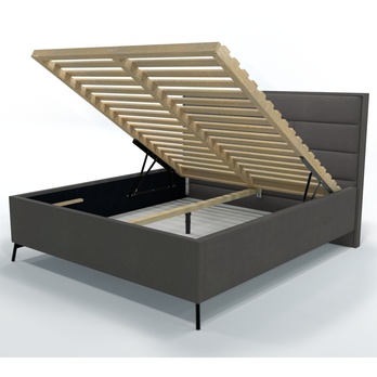 Postel s roštem SPECTRAL 2 tmavě šedá, 160x200 cm 2