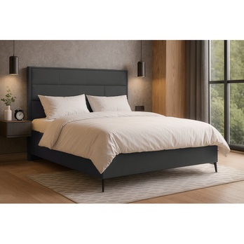 Postel s roštem SPECTRAL 2 tmavě šedá, 140x200 cm 1