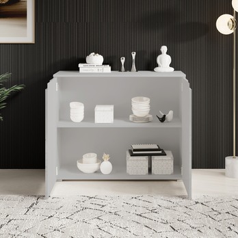 Komoda SPICE 6 šedá/šedá vysoký lesk 7