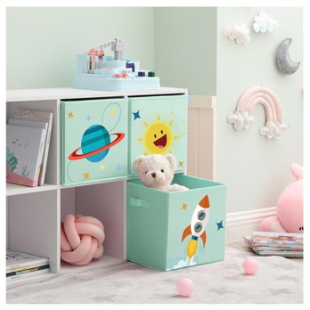 Dětské úložné boxy SPICE zelená, sada 3 ks 1