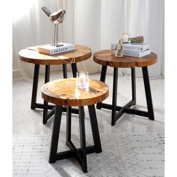 Přístavný stolek SPIRIT černá/teak 1