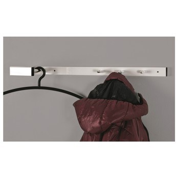 Nástěnný věšák SPITAN bílá/chrom 1