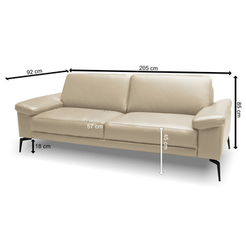 Pohovka SPRING 3-sedák, béžová 5