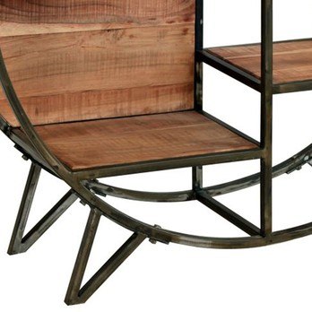 Regál SPRING akácie/kov, šířka 100 cm 2