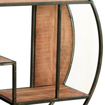 Regál SPRING akácie/kov, šířka 100 cm 3