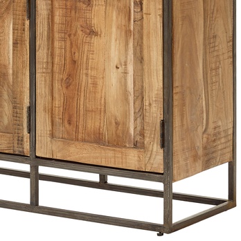 Komoda SPRING akácie/kov, šířka 180 cm 2