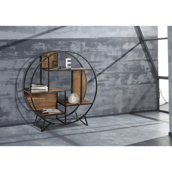 Regál SPRING akácie/kov, šířka 100 cm 1