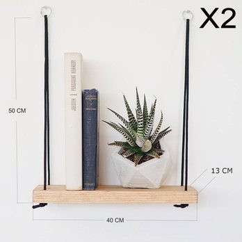 Sada nástěnných polic SPRUCE DUO smrk 2