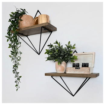 Sada nástěnných polic SPRUCE V smrk, 2 ks 1