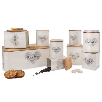 Chlebník SRDCE krémová 1