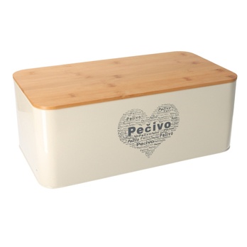 Chlebník SRDCE krémová 2