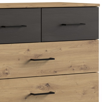 Komoda STACIE grafit/dub artisan, šířka 130 cm 2