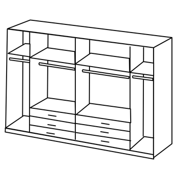 Šatní skříň STACIE grafit/dub artisan 3