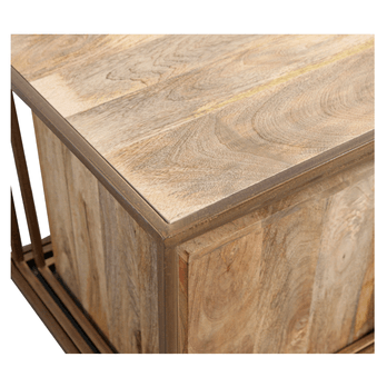 Konferenční stolek STADIUM mango natur/zlatá 2