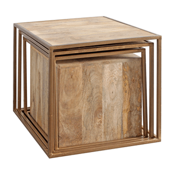 Konferenční stolek STADIUM mango natur/zlatá 3