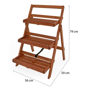 Stojan na květiny STAIRS akácie 8