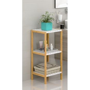 Regál  STANDING 2 bambus/bílá 1