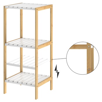 Regál  STANDING 2 bambus/bílá 2