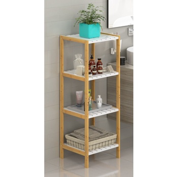 Regál  STANDING 3 bambus/bílá 1