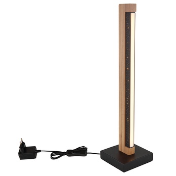Stolní LED lampa STARLA černá/přírodní 3